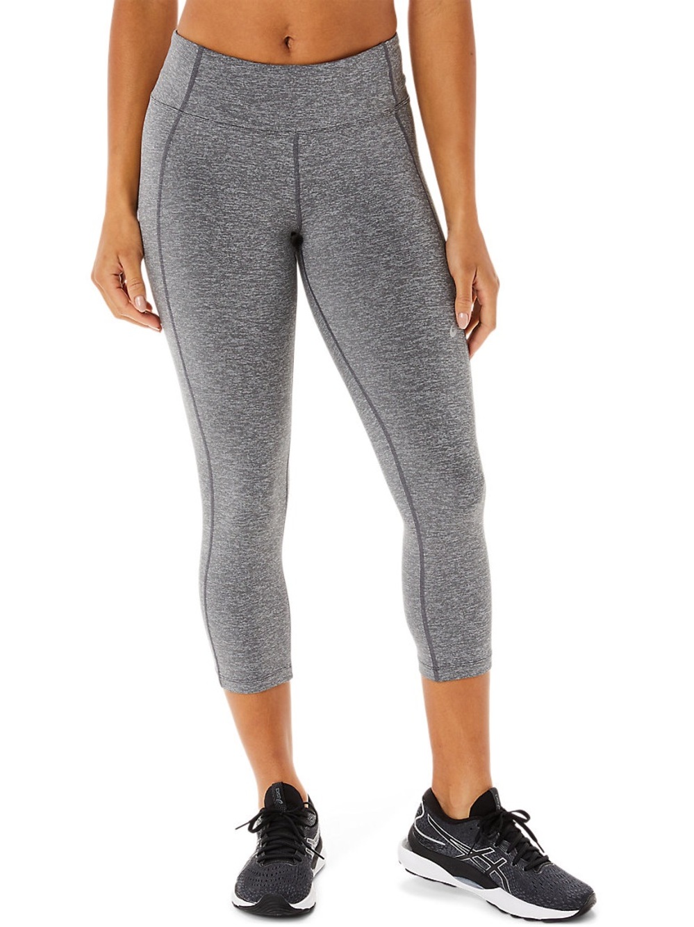 Asics Performance Gray Capri Leggings Tight Fit Size Large